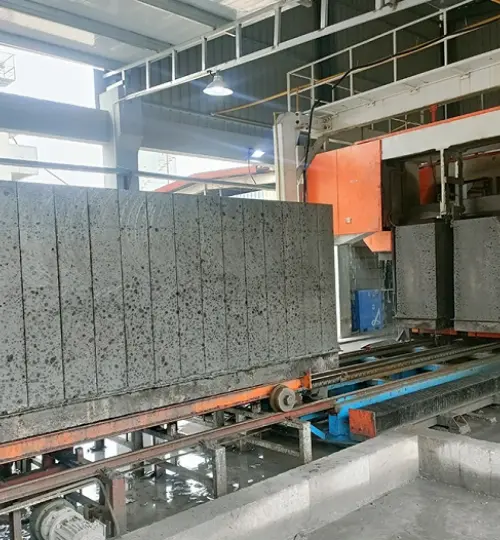 Proyecto de línea de producción de bloques de hormigón celular sin autoclave para el cliente de Liaoning